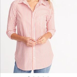 Pink / white tunic shirt women’s sz large